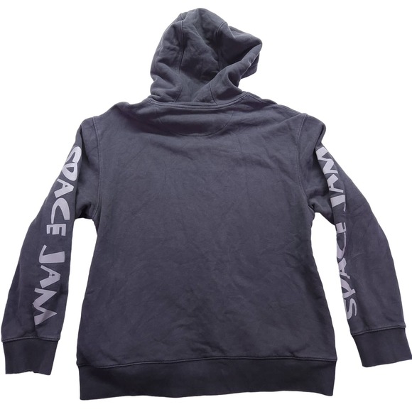 Vintage Tailgate Sweatshirt Mens Large Black Space Jam Hooded Looney Tunes - Picture 8 of 8